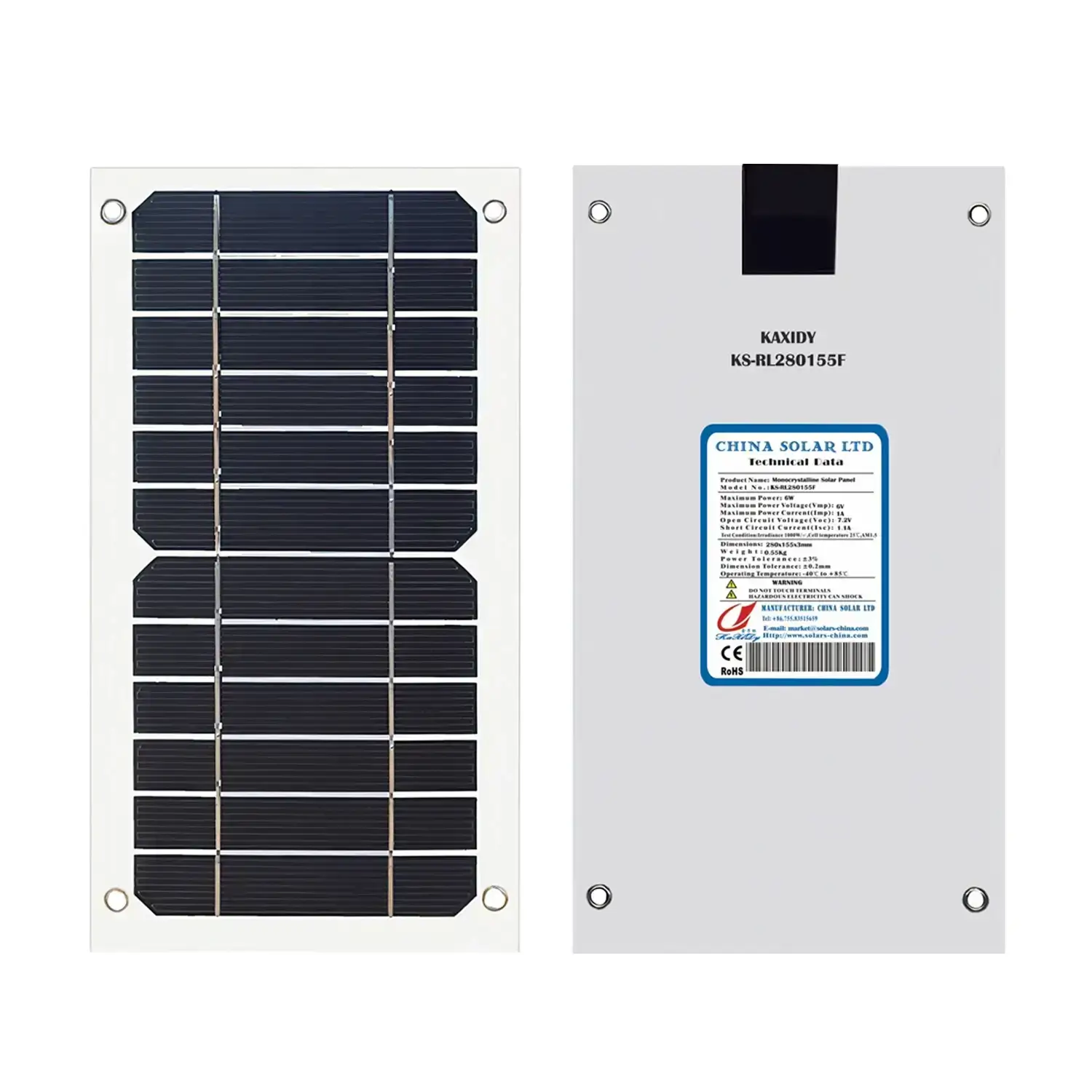 Painel Flexível Monocristalino 6W