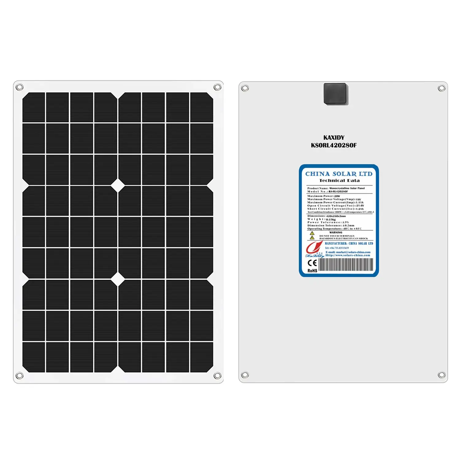 Painéis Solares Flexíveis 20W