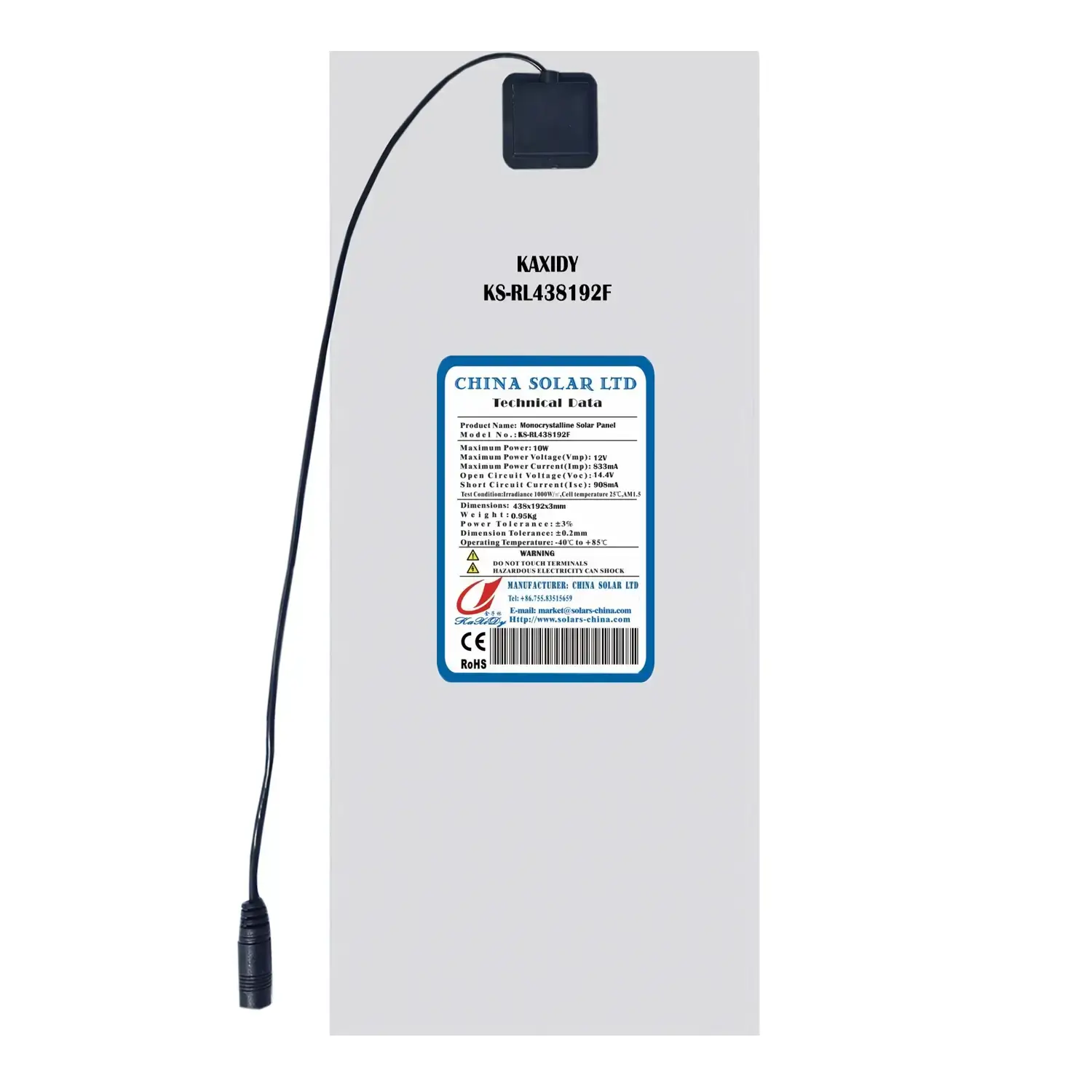 Painel Flexível Monocristalino 10W