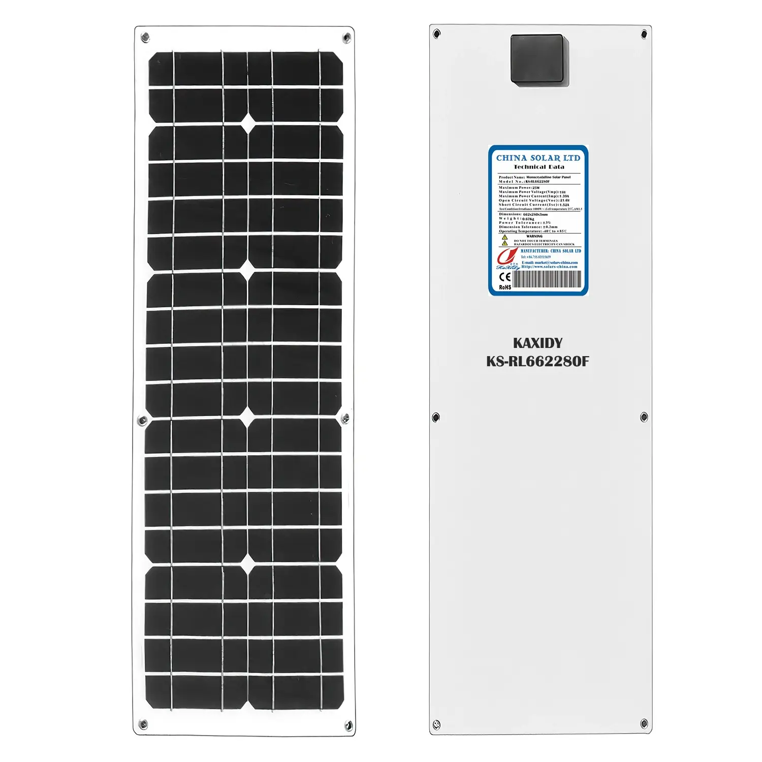 Painel Flexível Monocristalino 25W