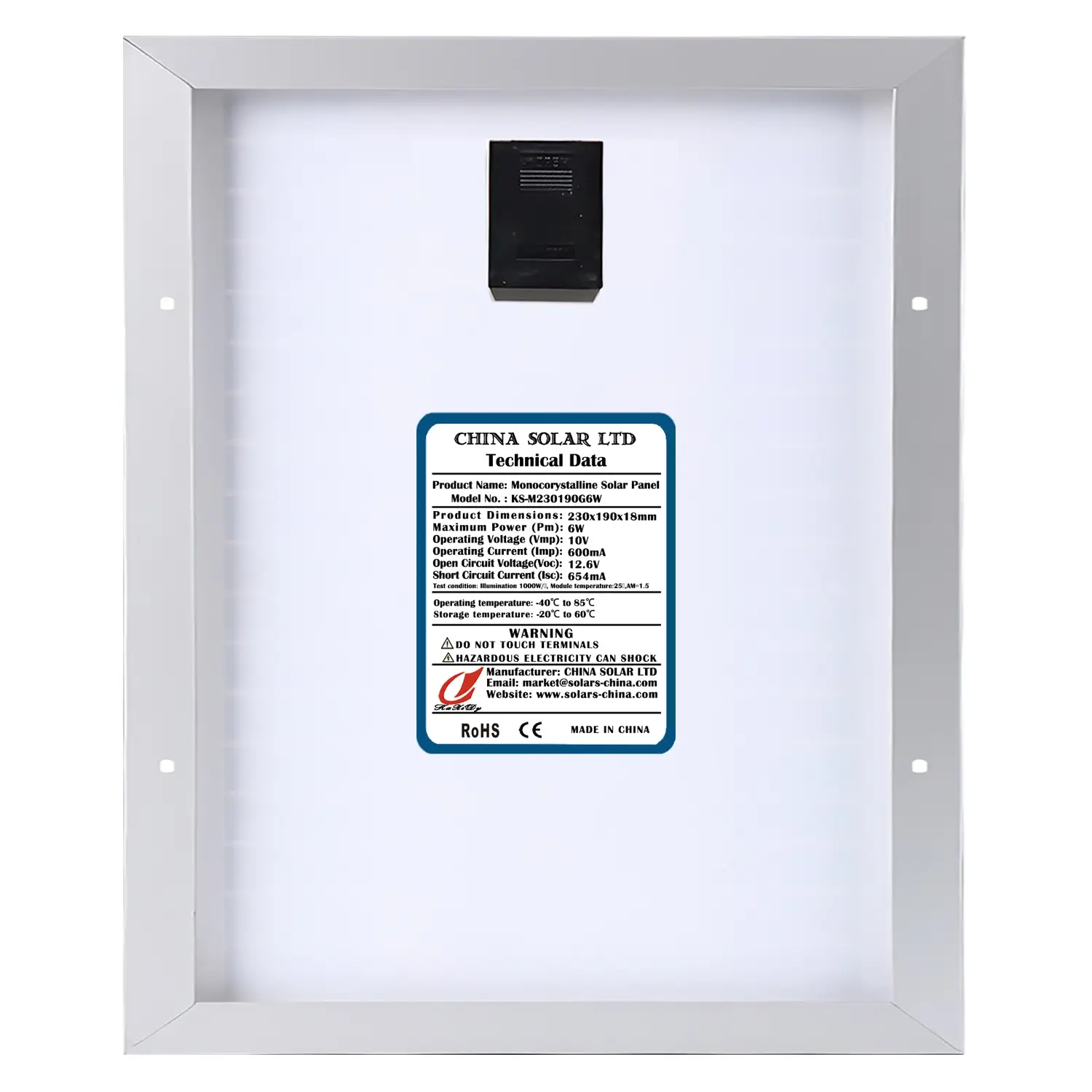 Módulo Solar Monocristalino 6W
