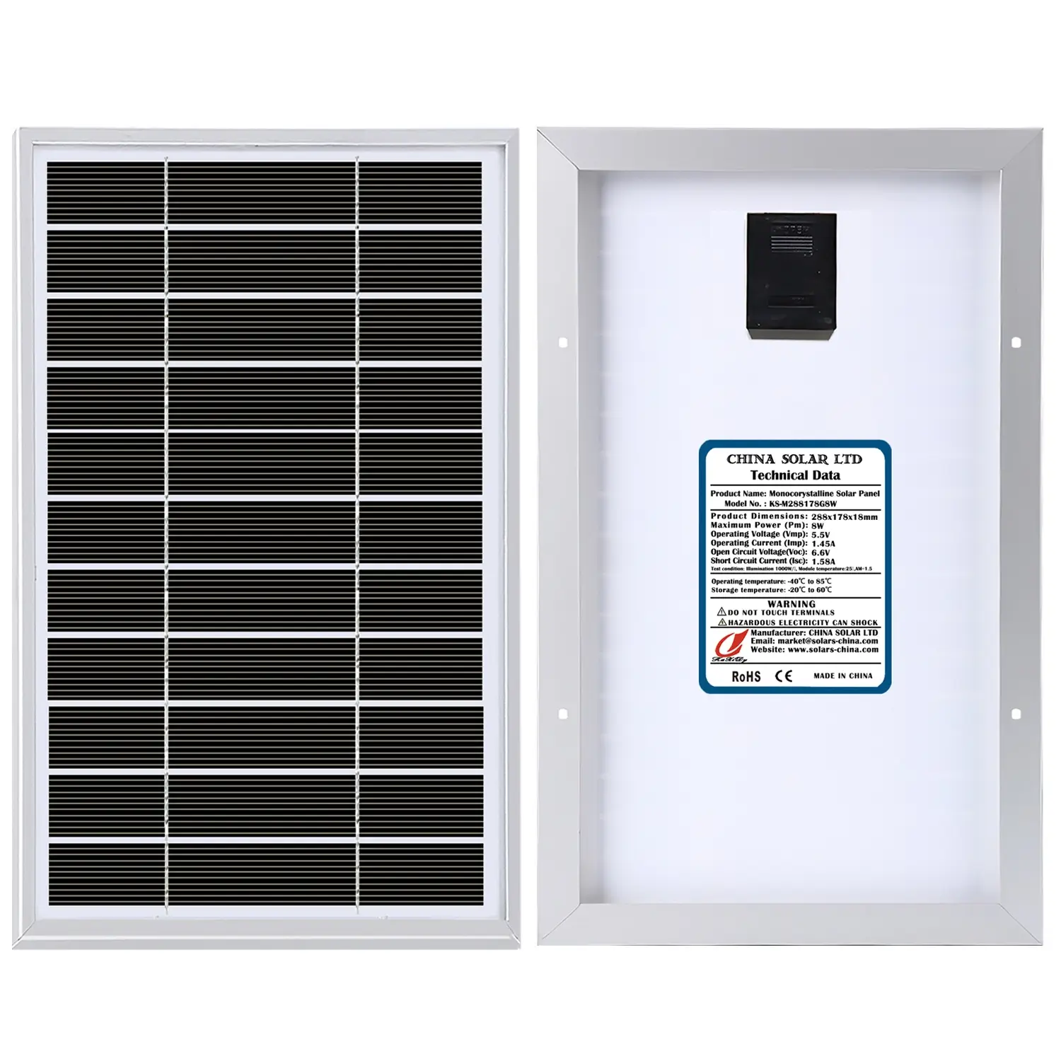 Módulo Solar Monocristalino 8W