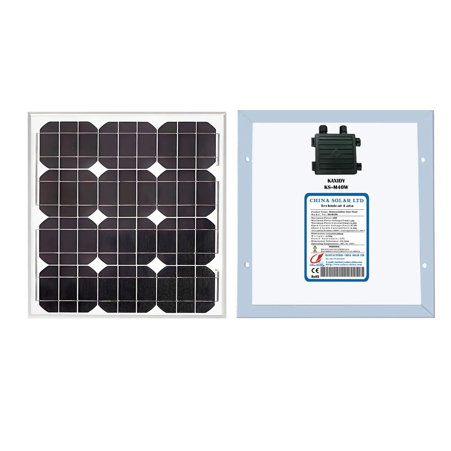 Módulo Solar Monocristalino 40W