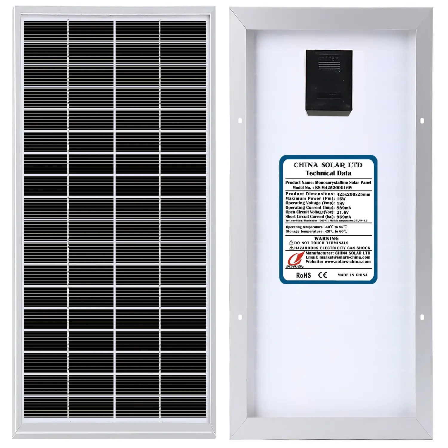 Módulo Solar Monocristalino 18W