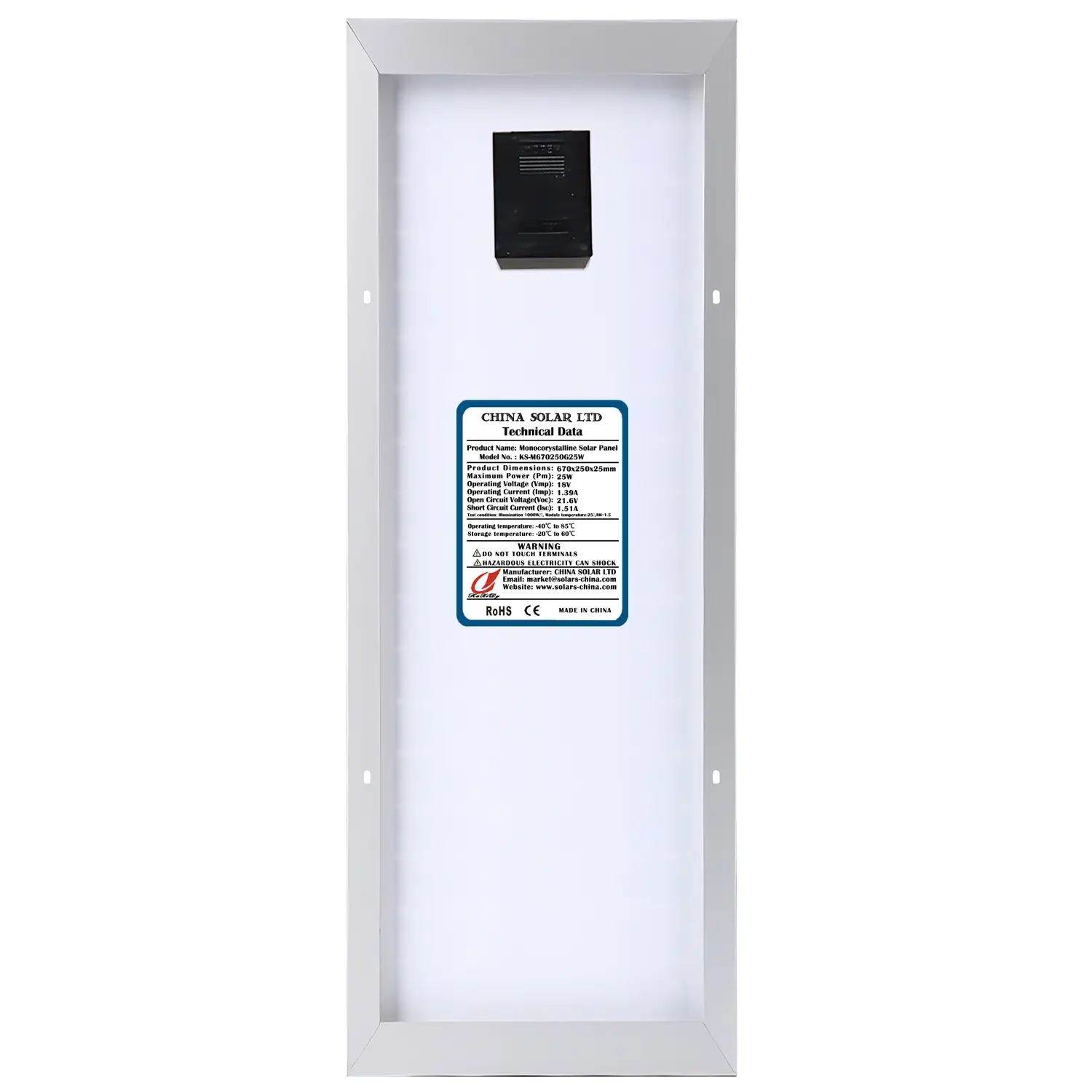 Módulo Solar Monocristalino 25W