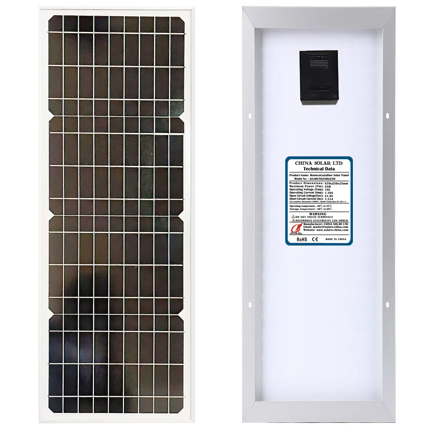Painéis Solares Fotovoltaico 25W