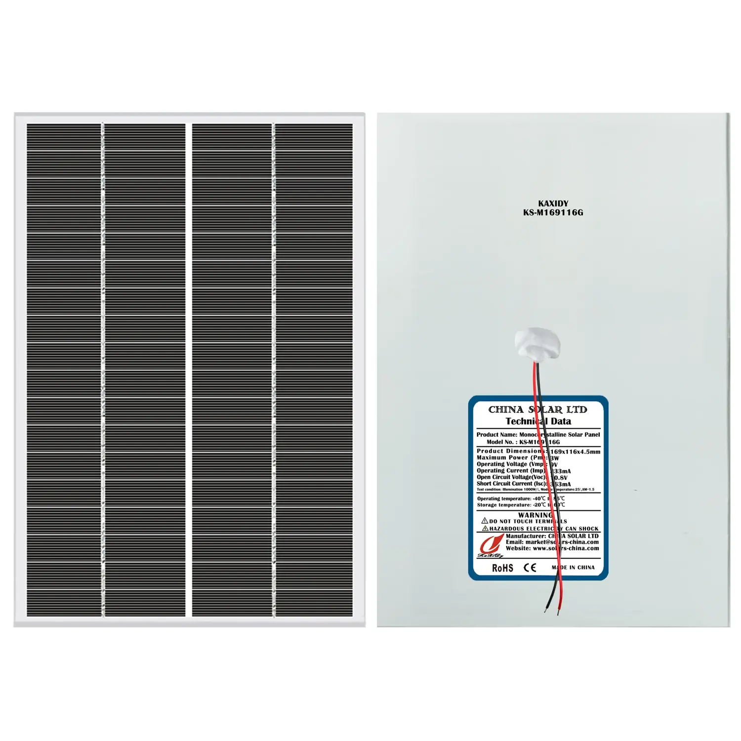 Painel Solar Monocristalino 3W