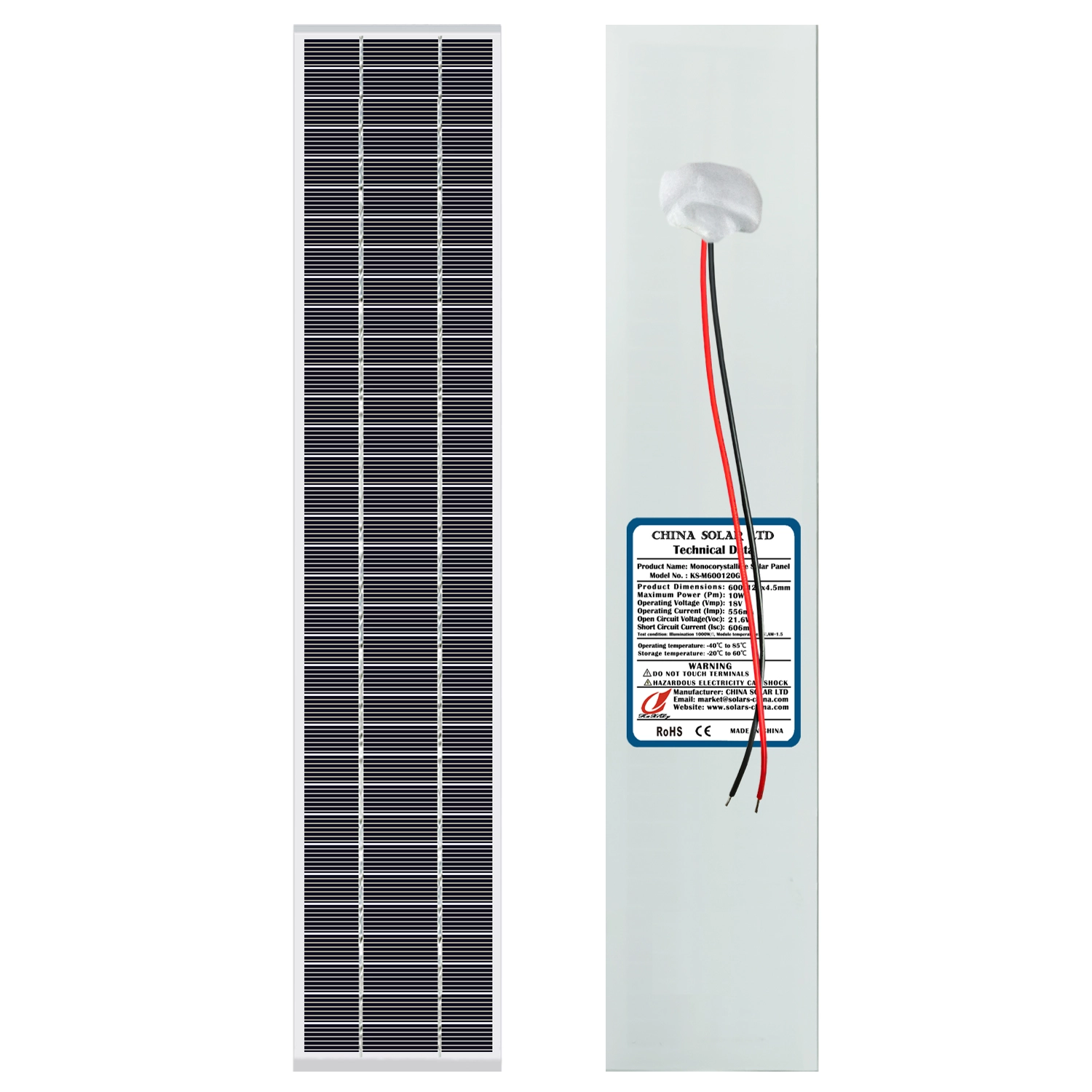 10W Painéis Solares Longo