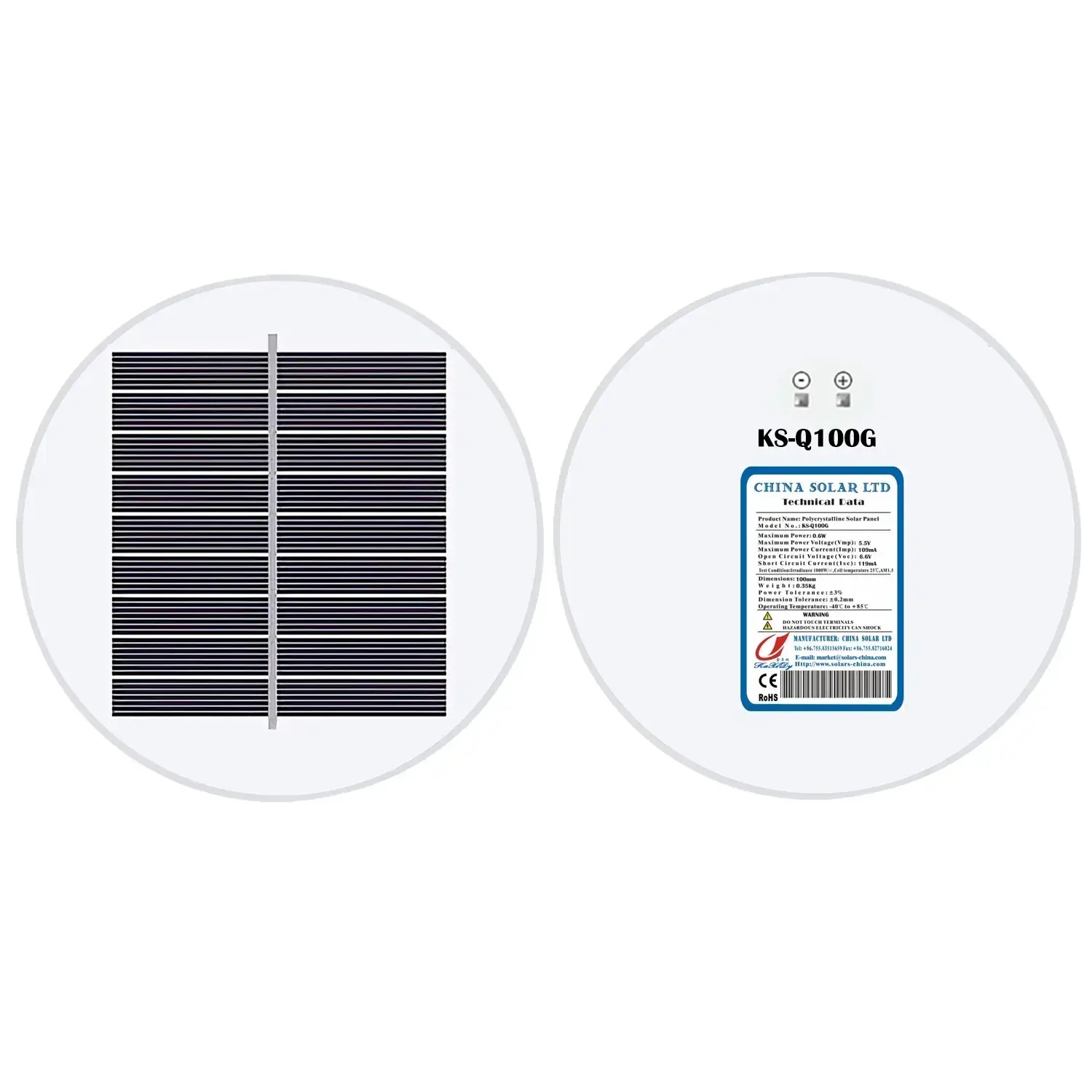 Painel Solar Circular 5.5V