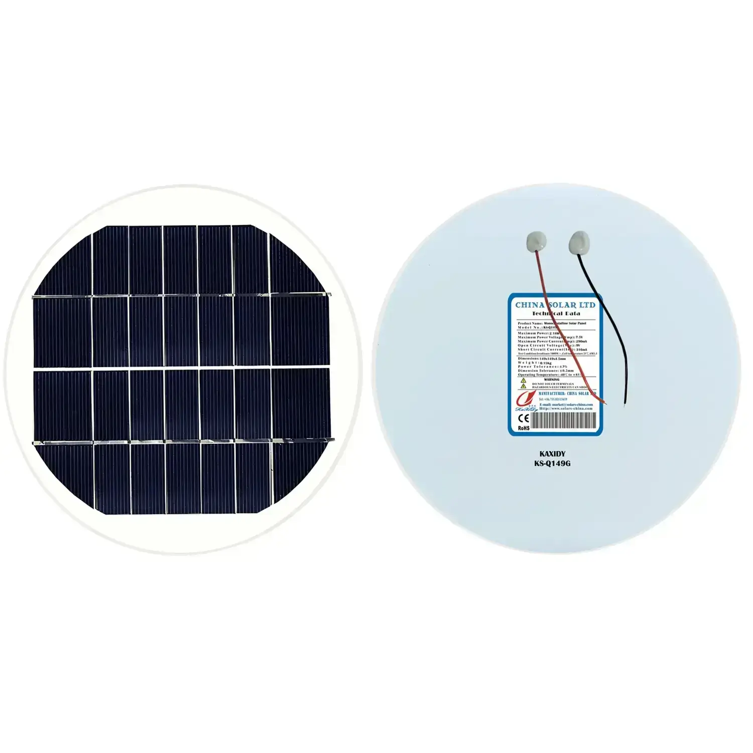 Painel Solar Redondo 8V