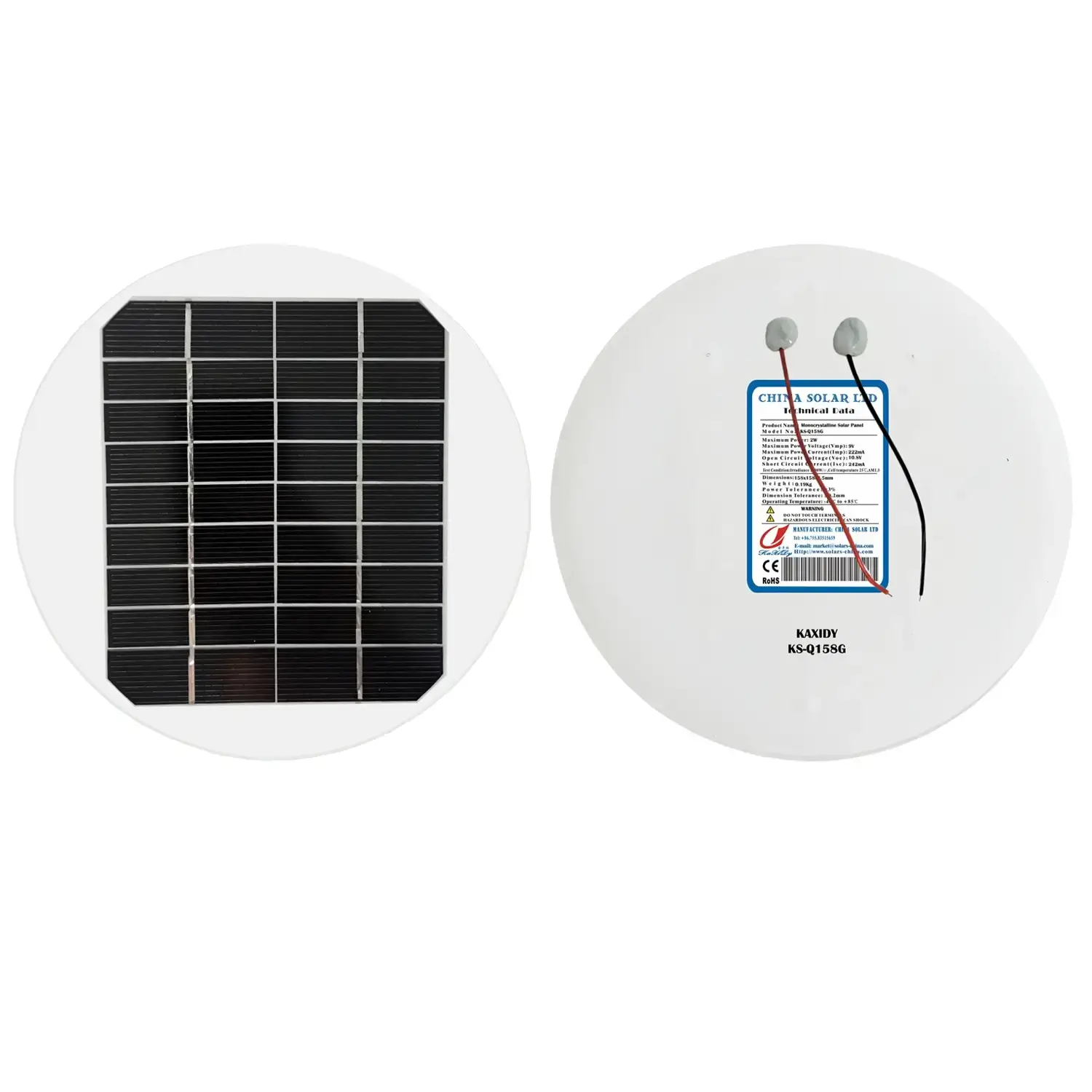 Painel Solar Redondo 2W