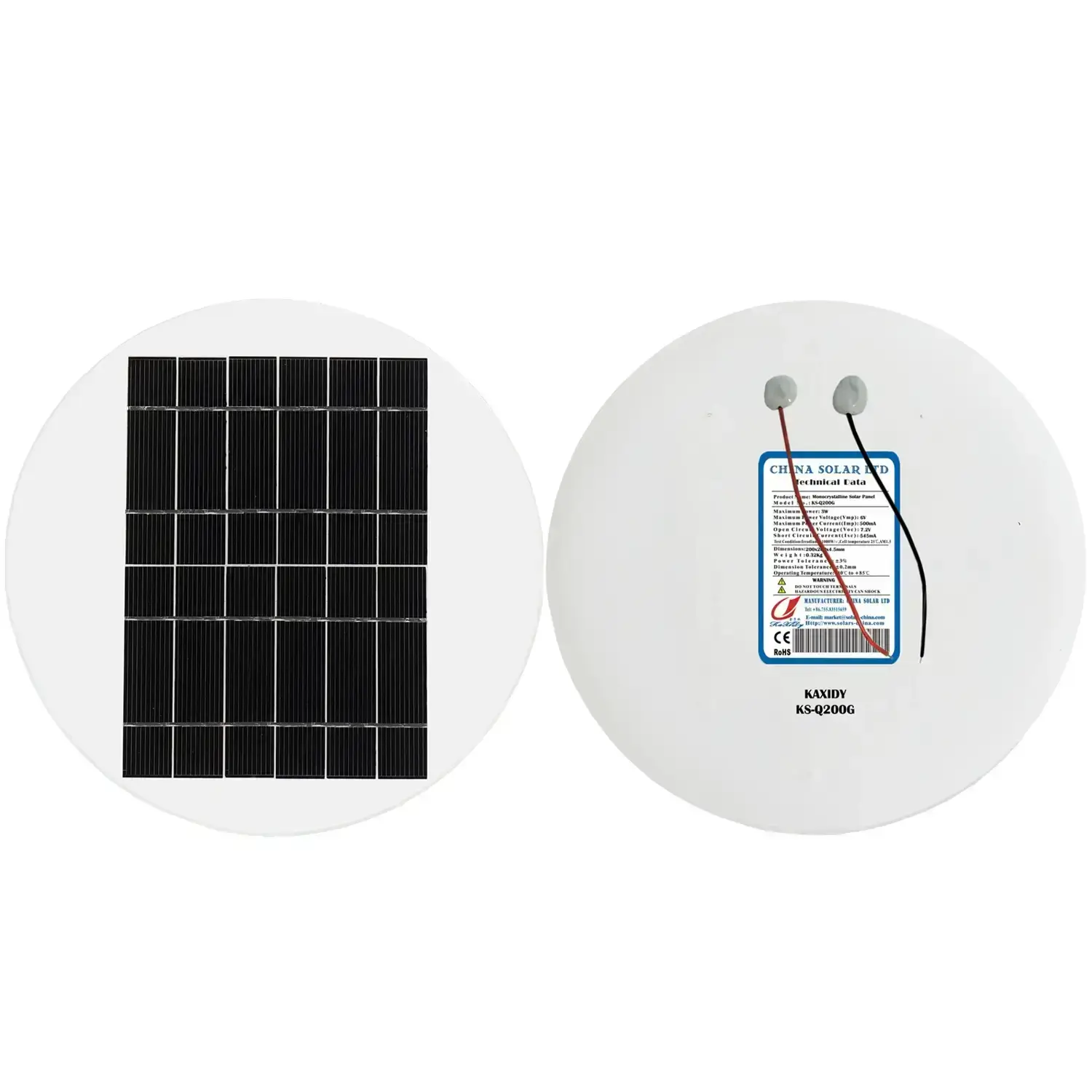 Painel Solar Redondo 3W