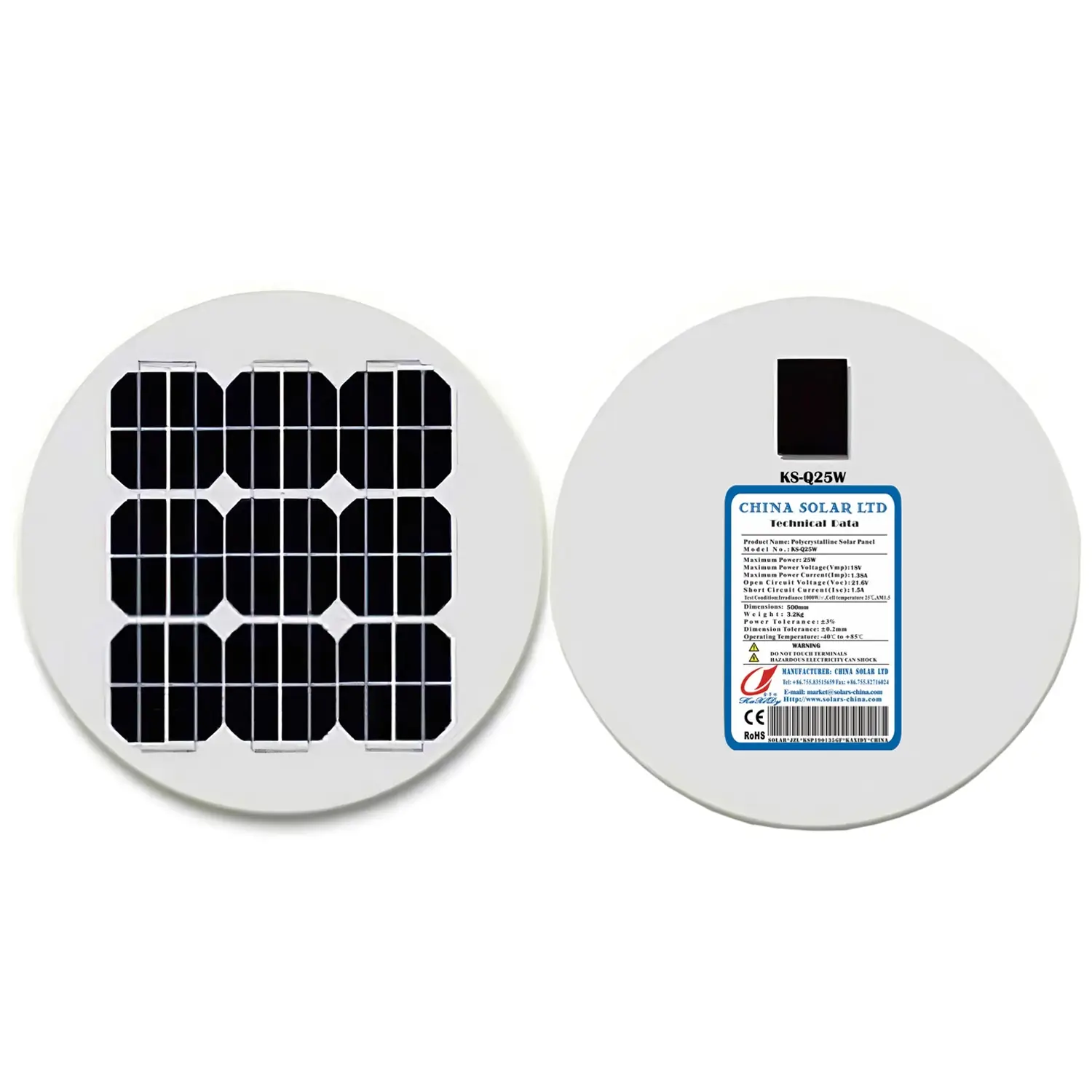 Painel Solar Circular 25W
