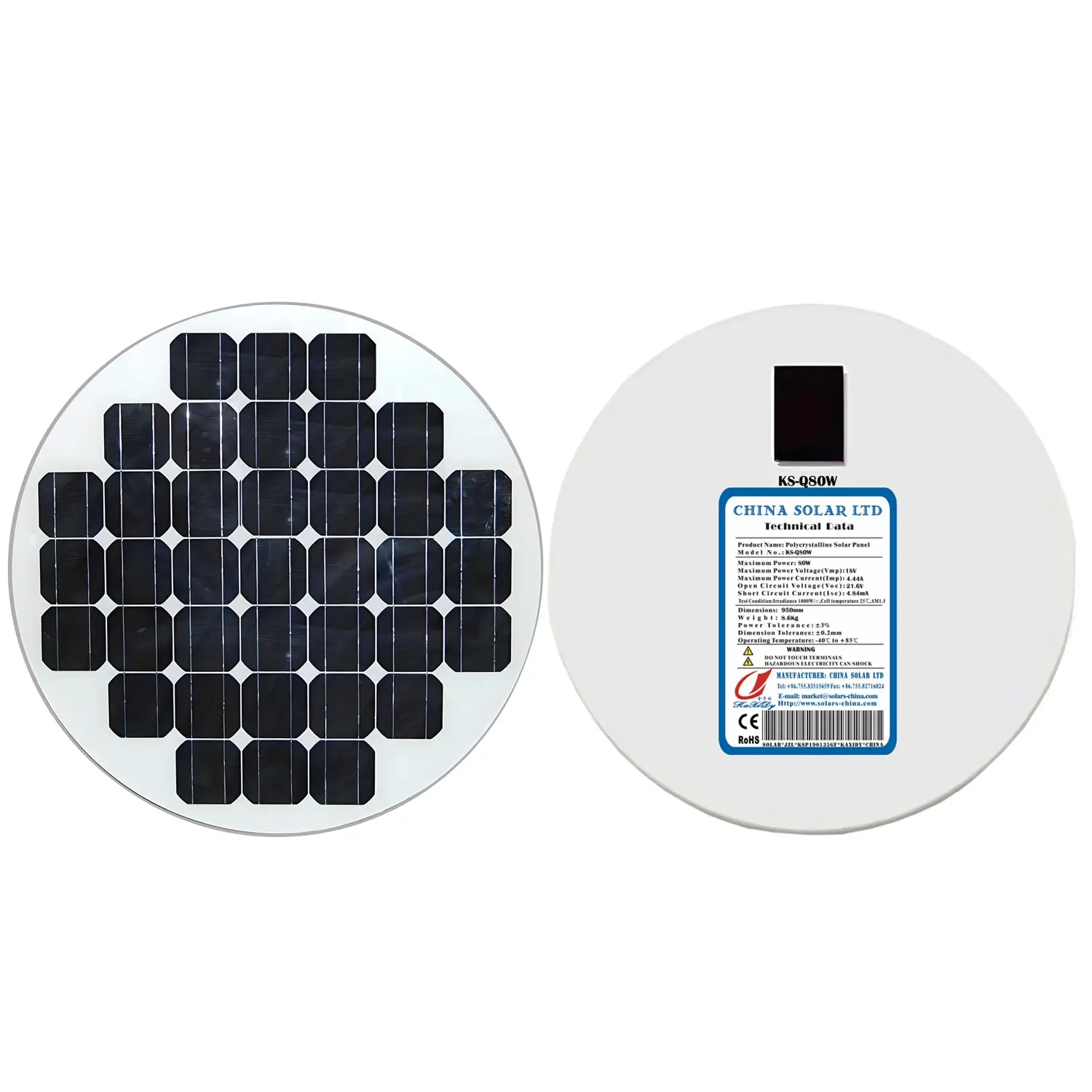 Painel Solar Circular 80W
